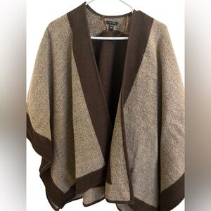 Ann Taylor Brown and Tan Poncho